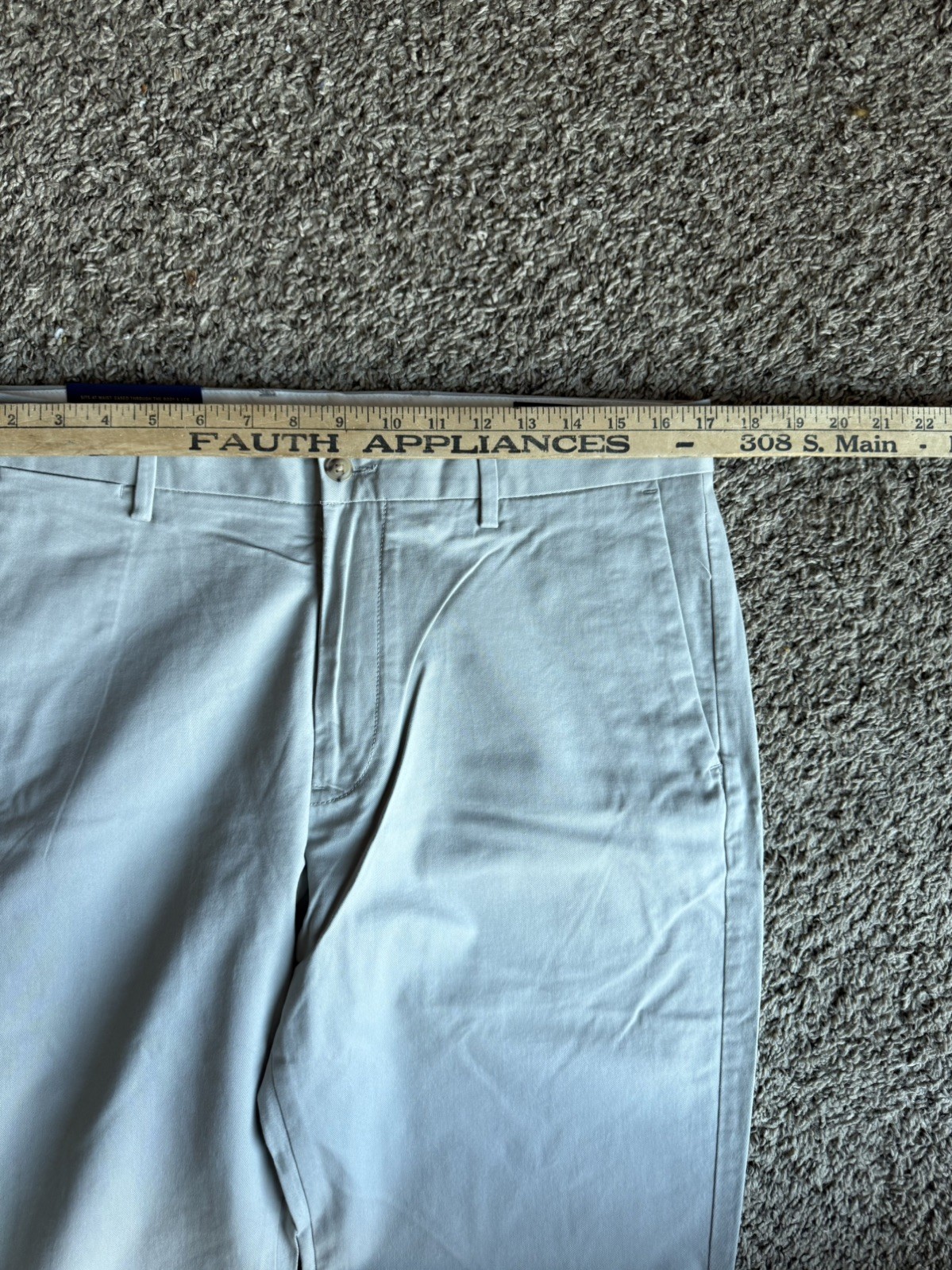 New Polo Ralph Lauren Men's Stretch Classic Fit Pants - 34x31 measured Grey  thumbnail 8