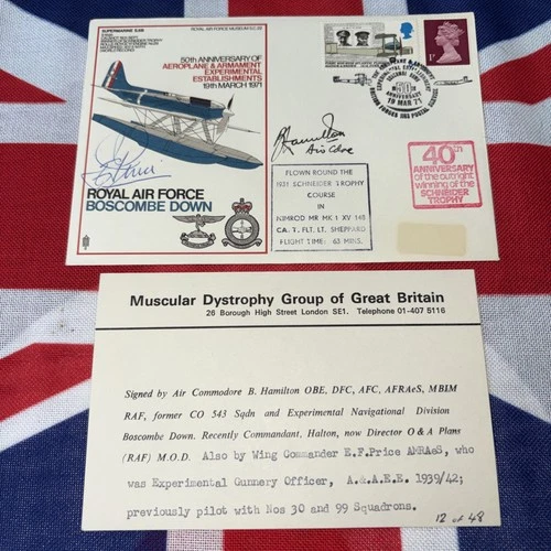 RAF FDC RAF Boscombe Down WW2 veteran Wg Cdr E F Price also A Cdre B Hamilton