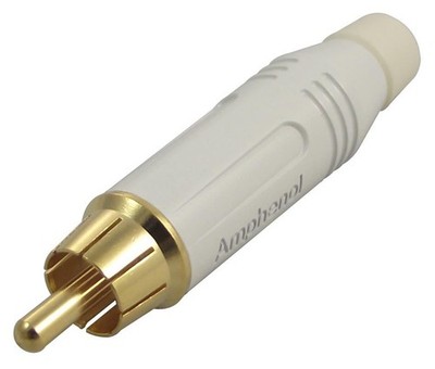 AMPHENOL - Phono-Stecker, weiß