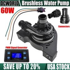 Electric Brushless Water Pump Coolant Pump 12V DC 60W W/ PWM Signal Generator DW