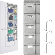 Weekly Clothes Organizer, Over the Door Organizer Hanging Closet Storage Holder