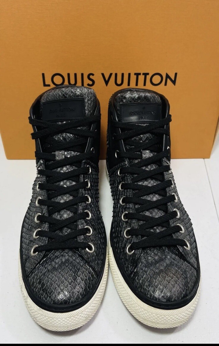 AUTHENTIC LOUIS VUITTON PYTHON BLACK SNEAKER RARE… - image 13