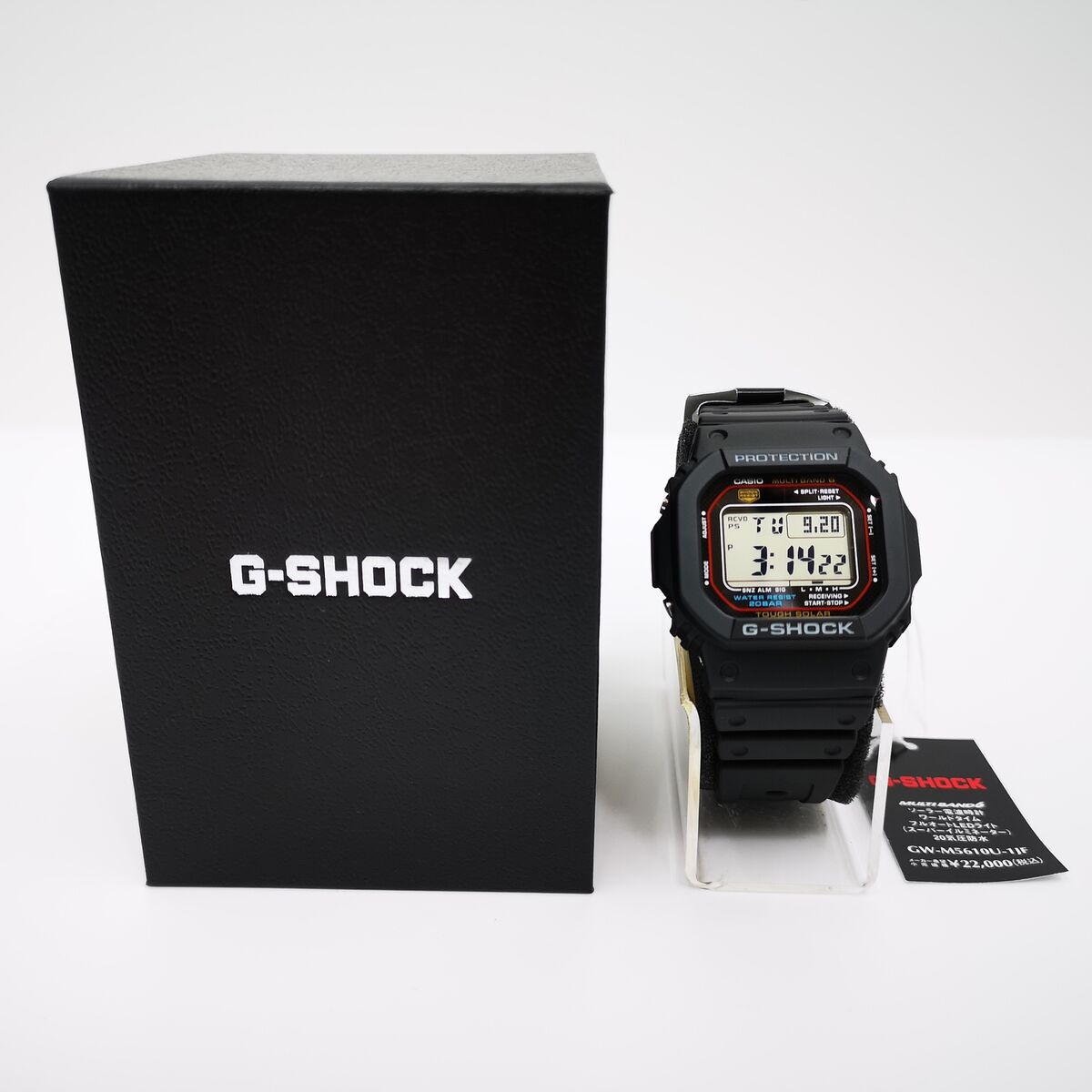 CASIO G-SHOCK GW-M5610U-1JF Black Red Waterproof Solar Men's Watch New in  Box