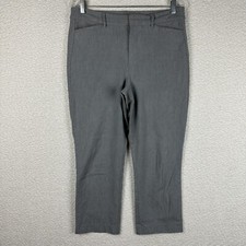 Old Navy Womens Pixie Chino Dress Pants Gray Size 8 Straight Leg Twill Stretch