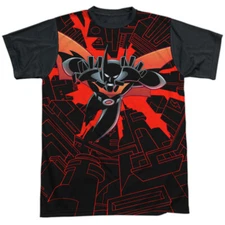 Batman Beyond Drop Down Adult Halloween Costume T Shirt (Black Back), S-3XL