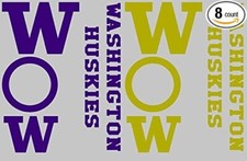 Washington Huskies Cornhole Set of 6 Vinyl Cornhole Boards Free Window Decals