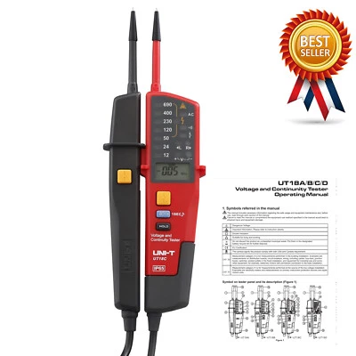 UNI-T UT18C 0~690V AC DC Voltage Testers LCD Display Auto Range IP65 ⊕IK