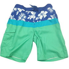 Club Room Blue  Green Quick Dry 9" Board Shorts Trunks Mens Size XL