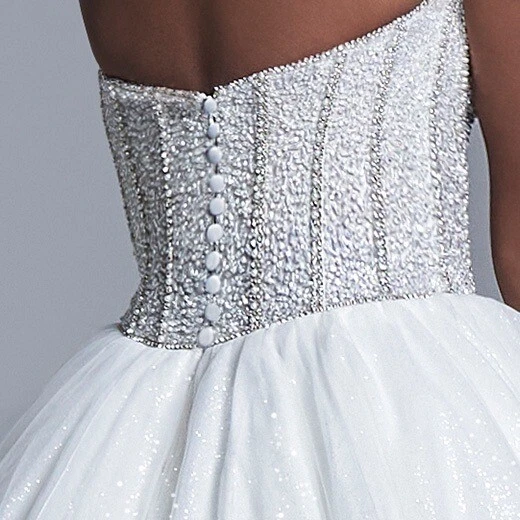 Maggie Sottero Midgley Elton Wedding Dress Ivory Ballgown Princess 8 Tall Peggy - Image 4 of 4