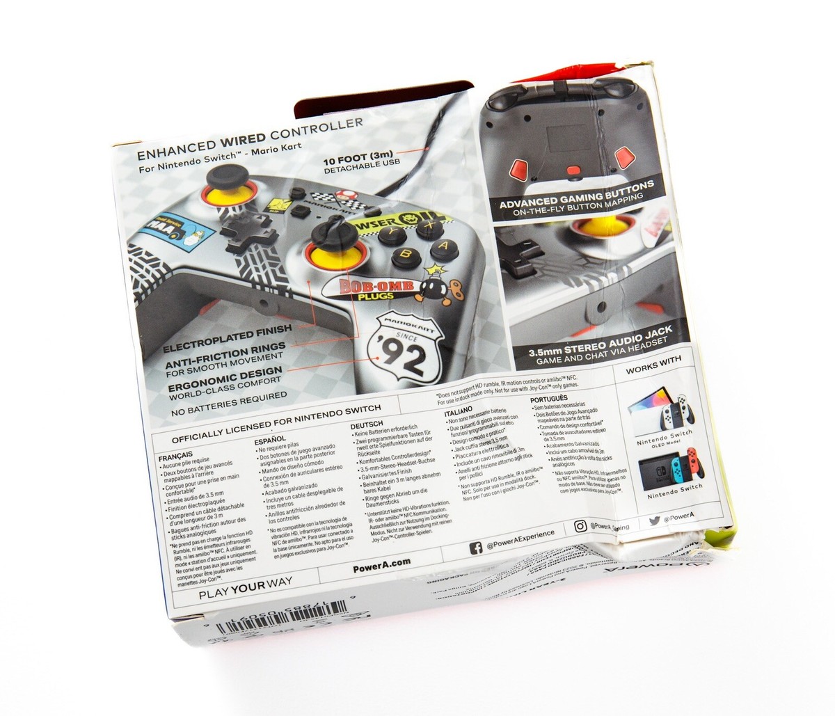 Nintendo Switch MARIOKART Enhanced Wired Controller by Power