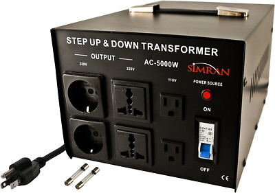 Simran 5000W Step-Up & Down Voltage Converter - Black (AC-5000W)