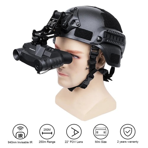 G1 Helmet Night Vision Goggles Binocular 1920x1080P 940nm IR Head Mount Eyepiece - Picture 1 of 11