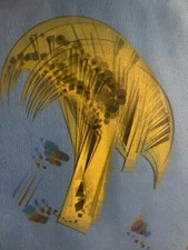 Very Beautiful Painting MEDAGLINI (1939-2011) Abstract Art Abstraction 1986