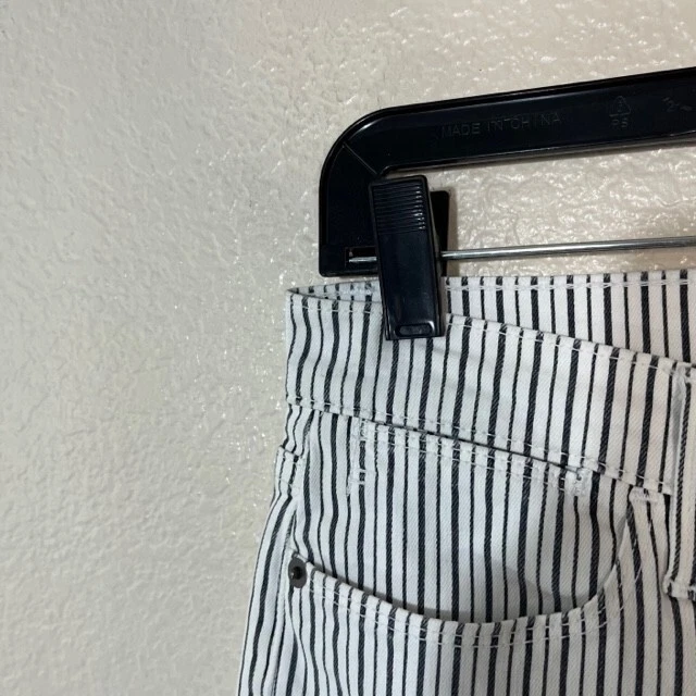 框架牛仔裤女式 27 Le 高直白色黑色条纹牛仔 26 — 第 2/4 张图片