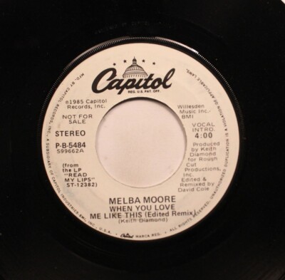 Soul Nm! 45 Melba Moore - When You Love Me Like This / When You Love Me Like Thi