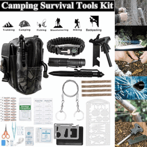 65 in1 Outdoor Camping Emergency Survival Kits Tactical Backpack Gear Tools Set