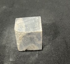 Cubed Gray Colored Rock Unidentified Mineral 1 In Cubed Pretty Striations