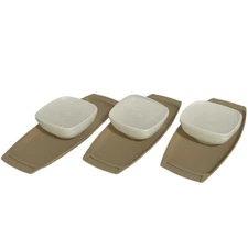 3 Vintage Tupperware Serv-ette Sets Chip and Dip Snack Tray Almond With Lids