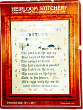 Stitchery Leaflet Vintage 1979 Anne Powell Cross Stitch ROBERT BROWNING