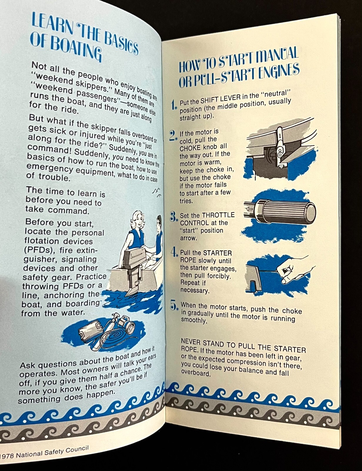 1978 Boating Emergency Basic Survival National Safety Council Vintage ...
