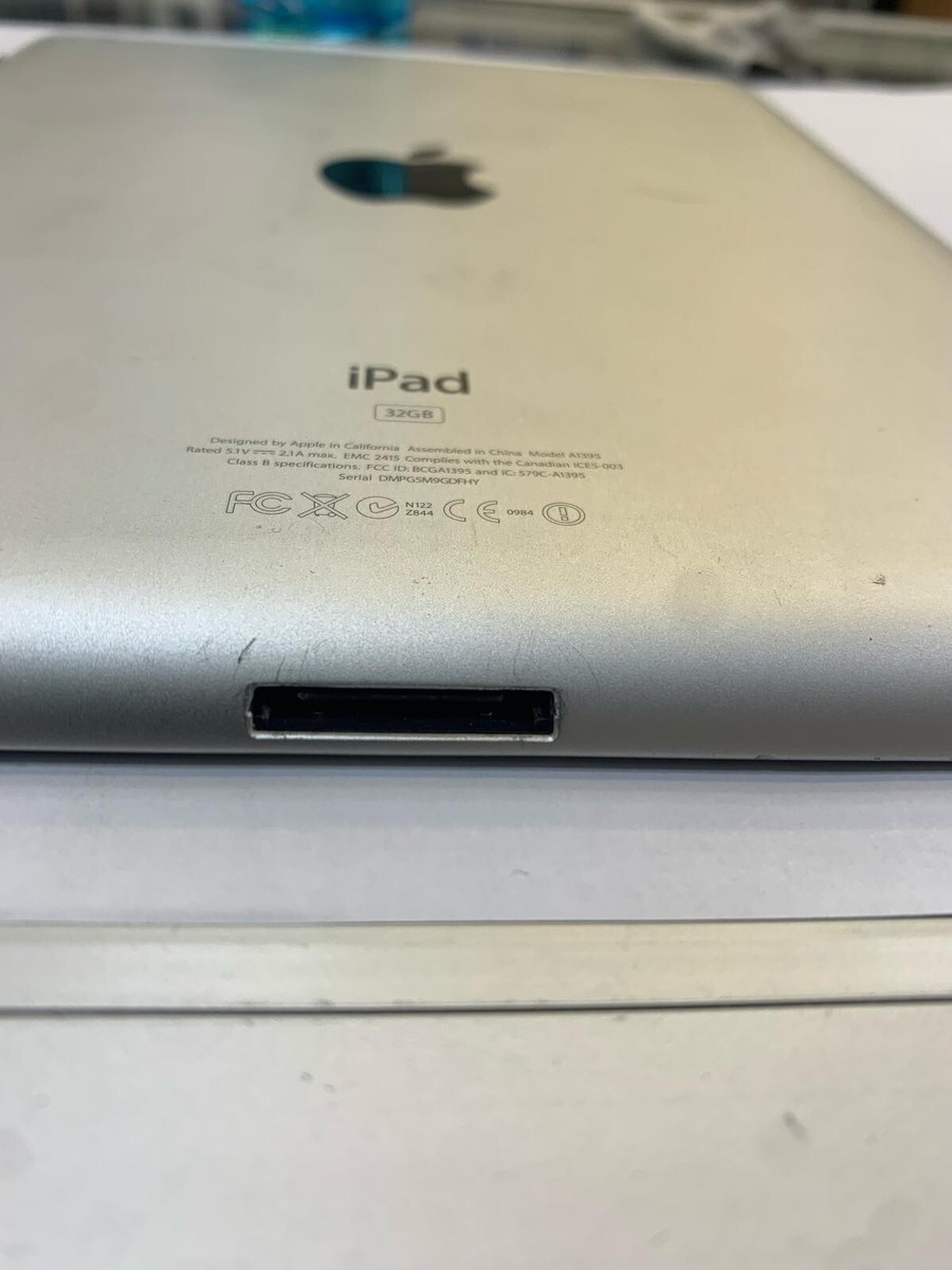 Apple iPad Model A1395 32GB SILVER Tablet Wi-Fi inches