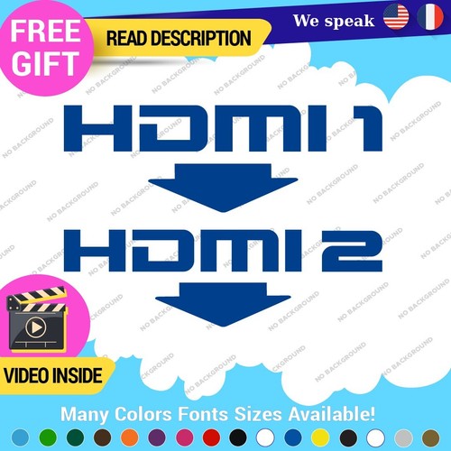 Fits HDMI 1 2 Port Exhaust Sticker Decal Vinyl Bumper Civic SI Silverado Dual 10 - Picture 40 of 52