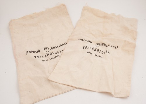 Simposio De Volcanologia Islas Cloth Rock Sample Bag Pair (B3L) Geologist's Sack