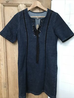 claudie pierlot 38 Size 10 Denim Black Lace Up Mini Dress Short Sleeve Party | eBay claudie pierlot 38 Size 10 Denim Black Lace Up Mini Dress Short Sleeve Party | eBay