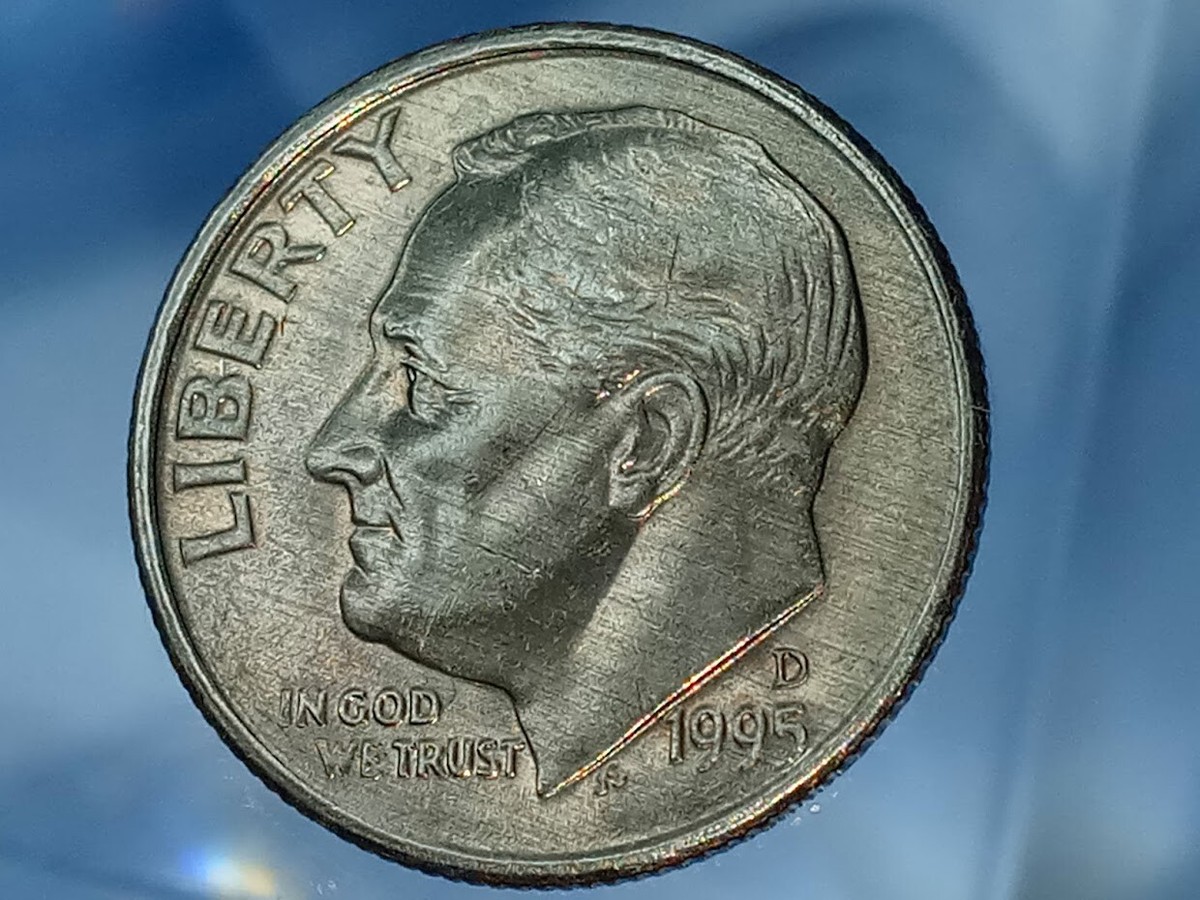 Dime バギー　レア 🙂 1995 ROOSEVELT DIME HAS THE VERY RARE IMPROPER ALLOY MIX MINT