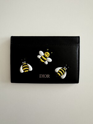 Dior X Kaws Card Holder Wallet - Yellow/Black | eBay