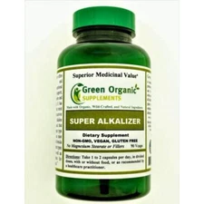 Green Organic Supplements' Super Alkalizer, PH Control, Non-GMO & Gluten Free