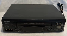 Sharp VCR VHS VC-H813U Video Cassette Recorder Player Works ~ No Remote/AV