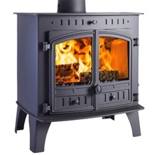 Hunter Herald 80B Stove Glass -313mm x 253mm Shaped Schott Robax High Definition