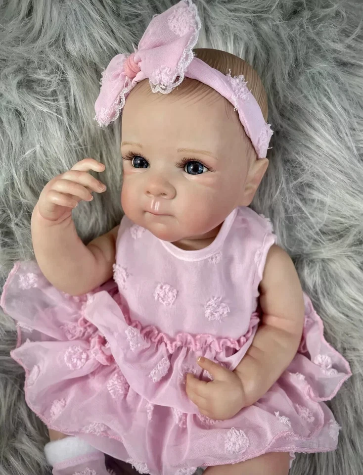 18 Inch Bettie Full Body Soft Silicone Vinyl Girl Reborn Baby Doll With Painted - Immagine 4 di 4