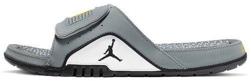 Jordan Retro 4 Men Siz 9 Hydro Flight Slides Grey Yellow Sandals 532225-007 Jordan Hydro 4 Retro Cool Grey for Sale | Authenticity  main image 2