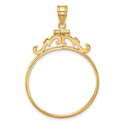 1981 1/2 oz Willa Cather Arts Screw Top French Scroll Coin Bezel in 14k Gold