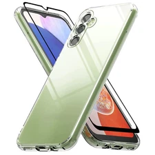For Samsung Galaxy A14 A54 5G A23 A32 Clear Phone Case + Screen Protector Cover