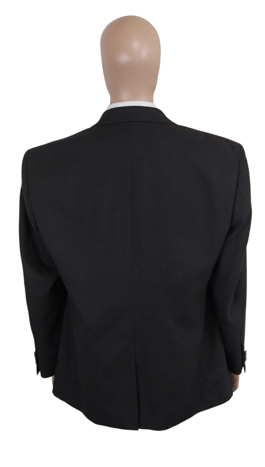 NEW Stafford Metal Button Solid Gray Hopsack Wool… - image 5