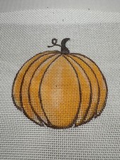 Handpainted Needlepoint canvas, 18mesh Pumpkin Design 2