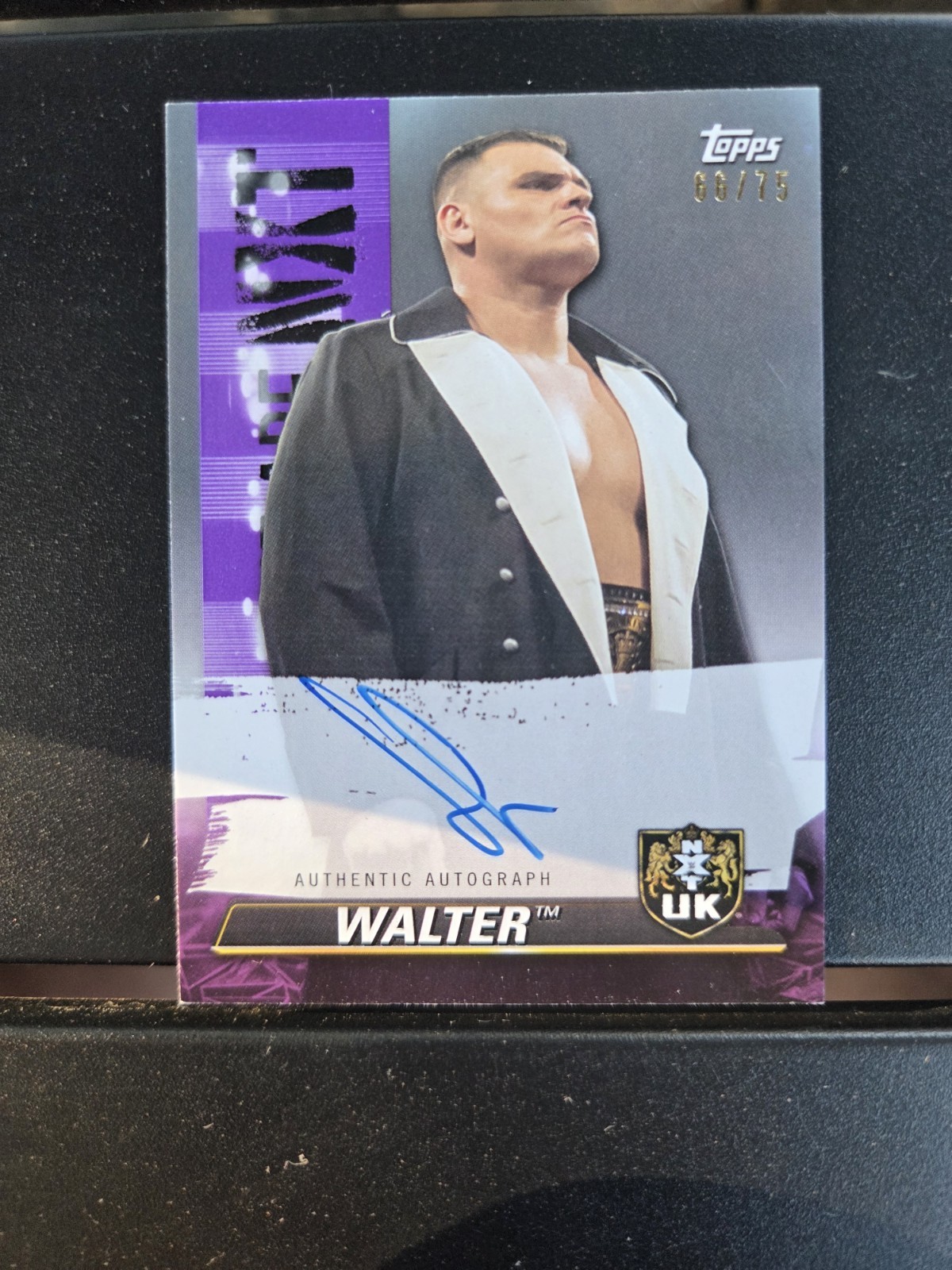 2021 Topps WWE NXT We Are NXT Autographs Walter #A-WT Purple /75 (AU)
