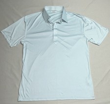 Collars  Co Mens Large Light Blue Dress Collar Polo Shirt 100 Polyester