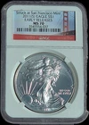 2011-S American Silver Eagle NGC MS70 - Early Release- Golden Gate  Bridge
