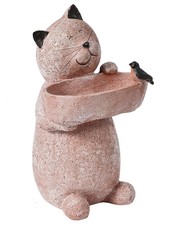 Cat Garden Statue Outdoor Decor Sculptures 12.3 Inch Height Figurine Gardenin...