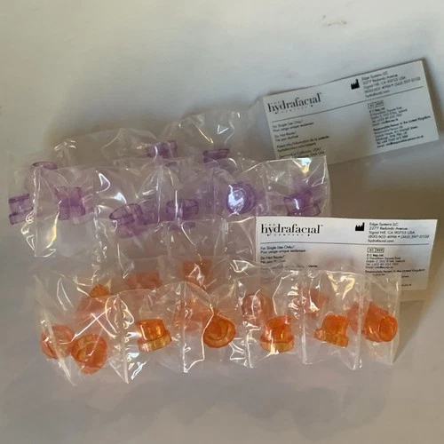 2 Packs 15 ea. Hydropeel Tips: Orange & Purple Aggression - for Hydrafacial