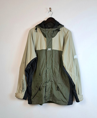 Helly Hansen Herren Segeljacke oliv creme Tech wasserdicht mit Kapuze M