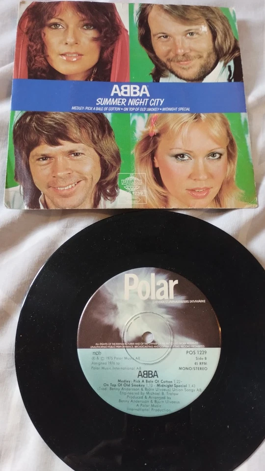 ABBA - SUMMER NIGHT CITY - MEDLEY - POLAR POS 1239 - PIC COVER - SWEDISH - NM - Image 4 of 4