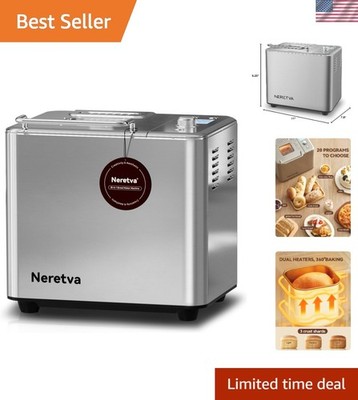 Brand New Silver Bread Maker, 20-IN-1, Large Capacity