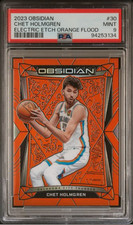 2023-24 Panini Obsidian Chet Holmgren Orange Flood #97/99 OKC THUNDER NBA CHAMP
