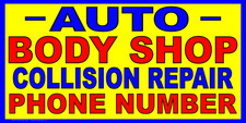 Auto Body Shop Collision Repair -huge Banners-3 Choices Yel Wht Red-41 Sizes-usa