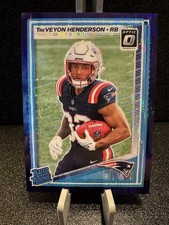 Panini Donruss Pink Shock RC Prizm Treveyon Henderson Patriots 2025 Card #248